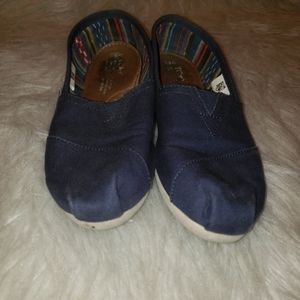 Navy Blue Tom's Cupsole Slip On Size 6.5 women's